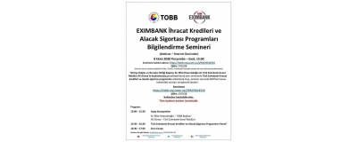 EXIMBANK İhracat Kredileri ve Alacak Sigortası Programları B